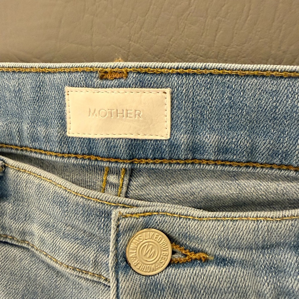 MOTHER Light Blue Straight-Leg Jeans TOMCAT Ankle Jeans Buttonfly (M-3) - Picture 12 of 16